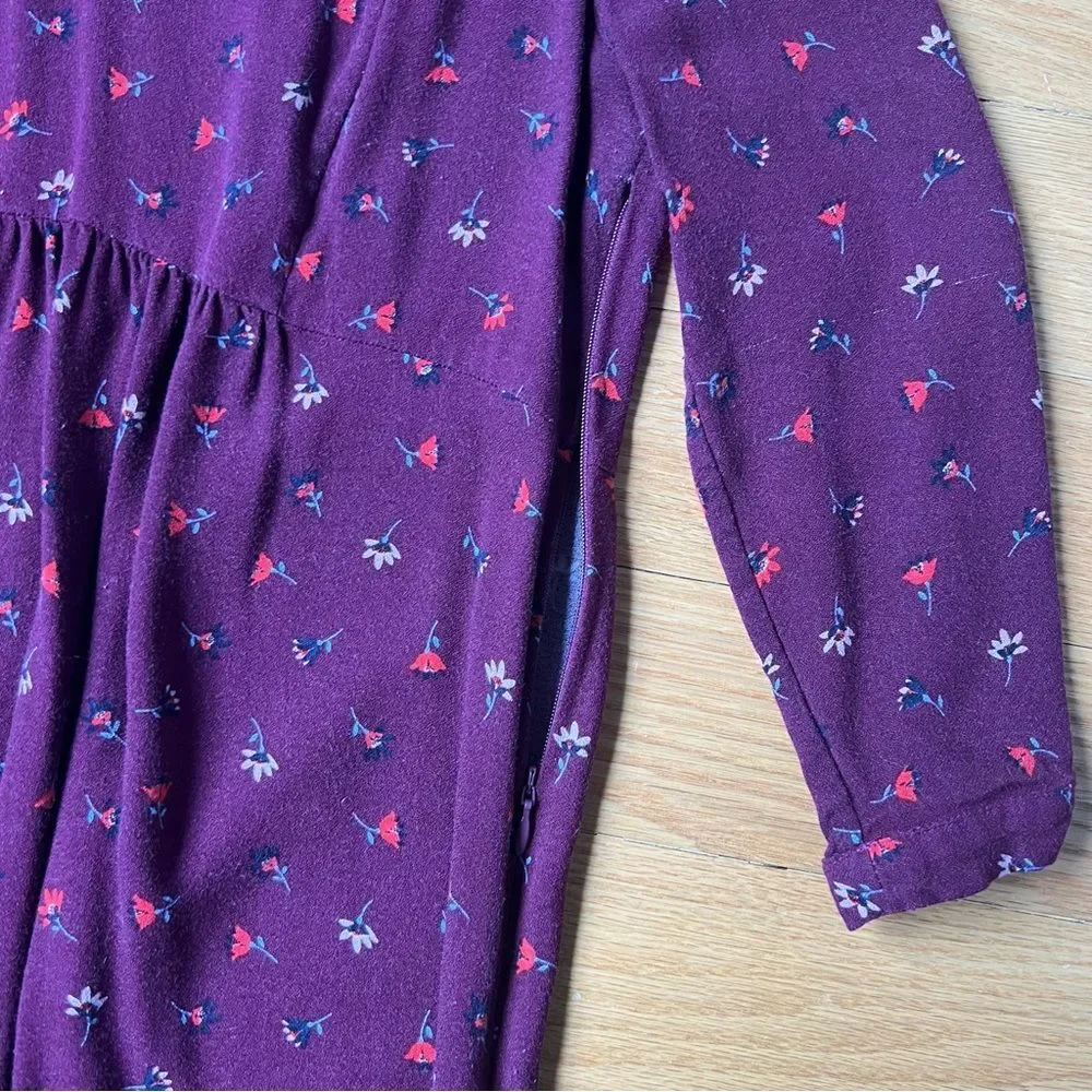 Boden Eliza Dress in Burgundy Floral Ruby Ring Country Ditsy Size US 6 Spring - Picture 5 of 10